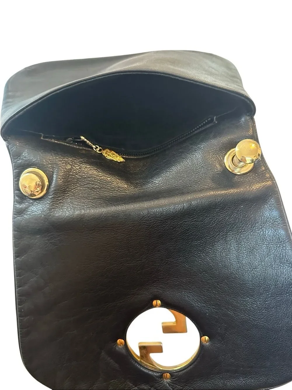 Gucci black leather